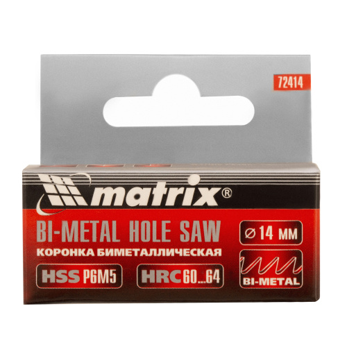 Коронка Bimetal, 14 мм Matrix купить в Москве с доставкой по всей России | ProtosMarket.ru