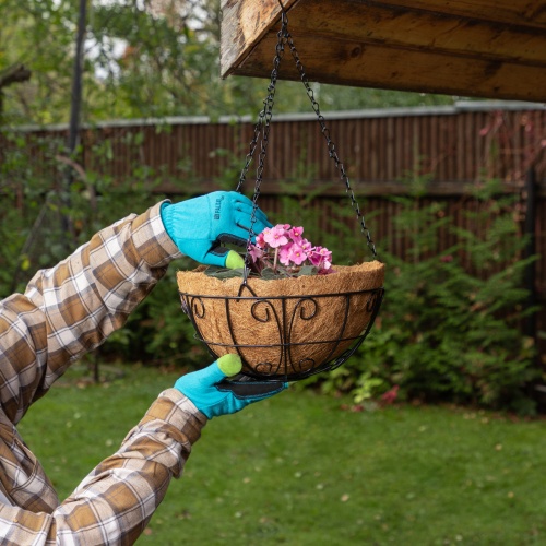 Кашпо подвесное с декором, с кокосовой корзиной, диаметр, 30 см Palisad купить в Москве с доставкой по всей России | ProtosMarket.ru