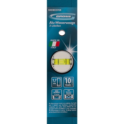 Уровень алюминиевый усиленный, 800 мм, 3 глазка Gross купить в Москве с доставкой по всей России | ProtosMarket.ru