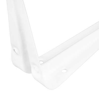 Кронштейн угловой с ребром, 100 х 125 мм, белый Сибртех купить в Москве с доставкой по всей России | ProtosMarket.ru