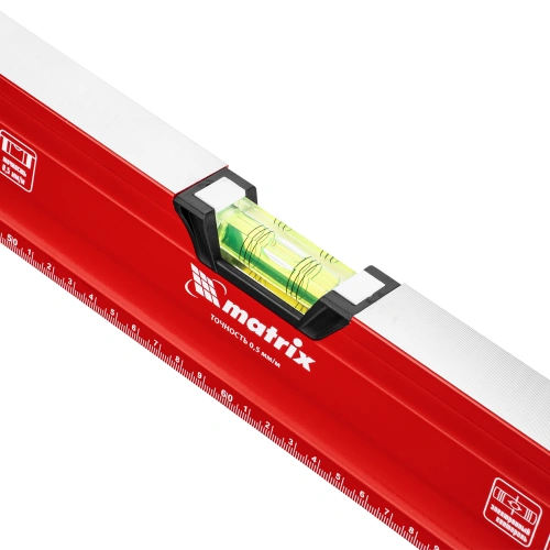 Уровень алюминиевый, магнит, фрезерованный, 3 глазка (1 зеркальный) двухкомпонентные рукоятки, 1200 мм Matrix купить в Москве с доставкой по всей России | ProtosMarket.ru