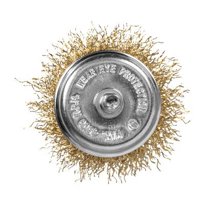 Щетка для дрели, 50 мм, "чашка" со шпилькой, латунированная витая проволока Matrix купить в Москве с доставкой по всей России | ProtosMarket.ru