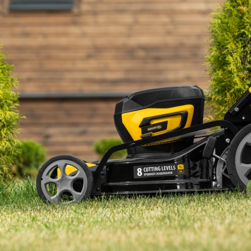 Газонокосилка аккумуляторная бесщет. DLM-460, 460 мм, травосб. 65 л., Li-Ion, 40 В Denzel купить в Москве с доставкой по всей России | ProtosMarket.ru