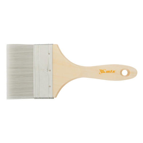 Кисть плоская для лаков "Евро" 4", искусственная щетина, деревянная ручка MTX купить в Москве с доставкой по всей России | ProtosMarket.ru