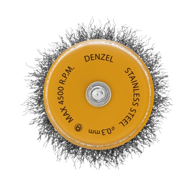 Щетка для дрели, 65 мм, Чашка, со шпилькой , нержавеющая витая проволока Denzel купить в Москве с доставкой по всей России | ProtosMarket.ru