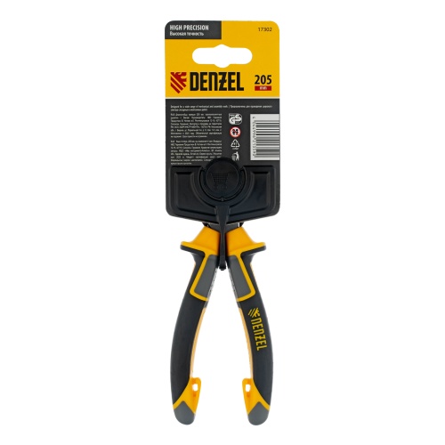 Длинногубцы прямые 205 мм, трехкомпонентные рукоятки Denzel купить в Москве с доставкой по всей России | ProtosMarket.ru