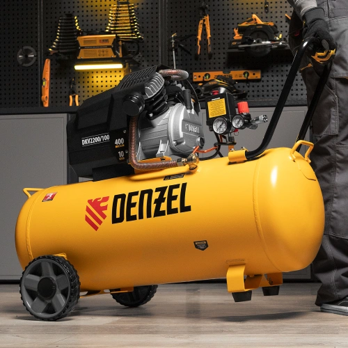 Компрессор воздушный DKV2200/100, Х-PRO 2.2 кВт, 400 л/мин, 100л Denzel по ценам производителя в Москве с доставкой по всей России