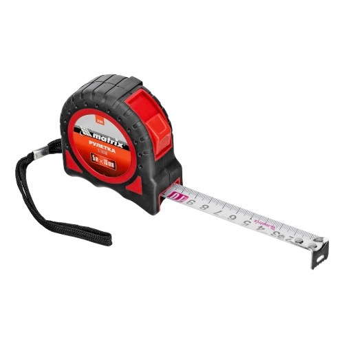 Рулетка Strong,5 м х 19 мм,обрезиненный корпус Matrix купить в Москве с доставкой по всей России | ProtosMarket.ru