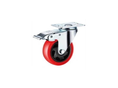 Колесо поворотное усиленное полиуретан SCBM 93 75 мм с тормозом купить в Москве с доставкой по всей России | ProtosMarket.ru