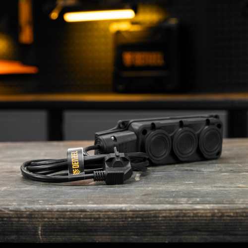 Шнур сетевой Energy Series, ПВС, 3 м, 3 x 1,5 мм, с неразборной вилкой, черный, Denzel купить в Москве с доставкой по всей России | ProtosMarket.ru