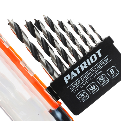 Набор сверл по дереву спиральные W-образная заточка 3, 4, 5, 6, 7, 8, 9, 10 мм купить в Москве с доставкой по всей России | ProtosMarket.ru