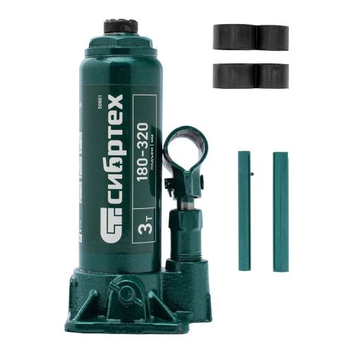 Домкрат гидравлический бутылочный, 3 т, 180-320 мм Сибртех купить в Москве с доставкой по всей России | ProtosMarket.ru