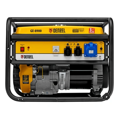 Генератор бензиновый GE 8900, 8.5 кВт, 220 В/50 Гц, 25 л, ручной старт Denzel купить в Москве с доставкой по всей России | ProtosMarket.ru
