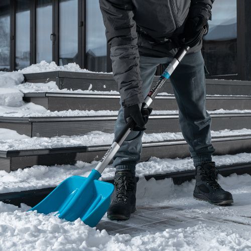 Лопата для уборки снега, полипропилен, 350х405х1300мм, алюминиевый черенок, ПВХ накладка, LUXE Palisad купить в Москве с доставкой по всей России | ProtosMarket.ru