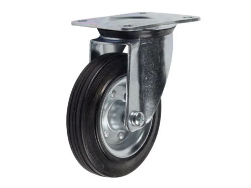 Колесо поворотное усиленное резина SRC 42 100 мм купить в Москве с доставкой по всей России | ProtosMarket.ru