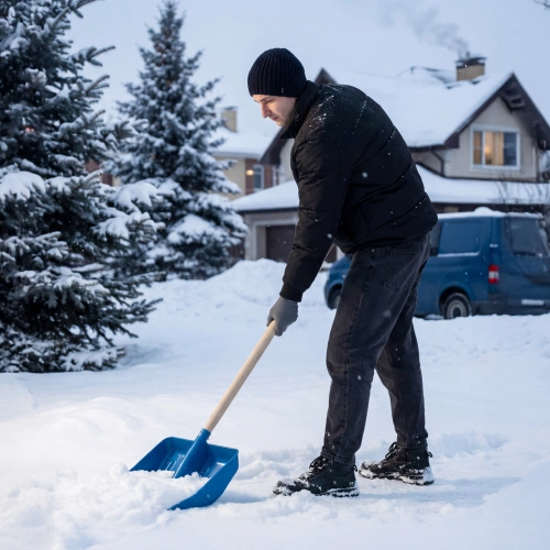 Лопата для уборки снега пластиковая, синяя, 420 х 425 мм, без черенка, Сибртех купить в Москве с доставкой по всей России | ProtosMarket.ru