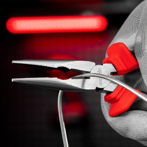 Длинногубцы прямые, 180 мм, хром-ванадий, двухкомпонентные рукоятки Matrix купить в Москве с доставкой по всей России | ProtosMarket.ru