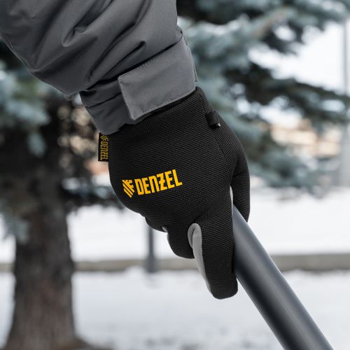Перчатки универсальные, двойные, работа с сенсорным экраном, вязаная манжета, размер 9 Denzel купить в Москве с доставкой по всей России | ProtosMarket.ru