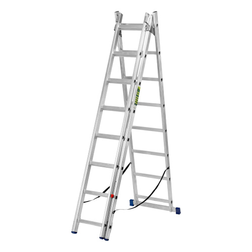 Лестница, 3 х 8 ступеней, алюминиевая, трехсекционная, Сибртех купить в Москве с доставкой по всей России | ProtosMarket.ru