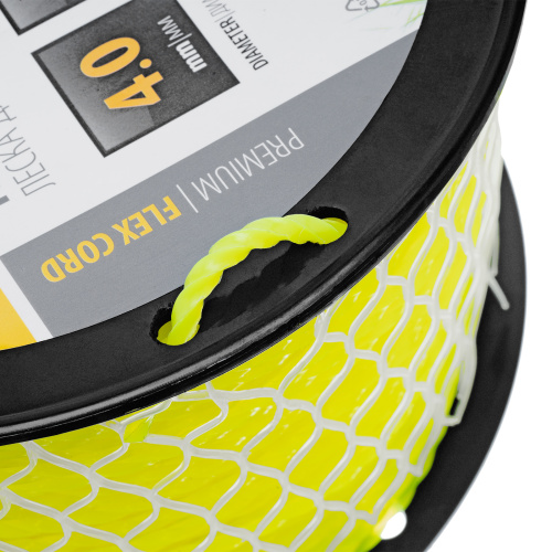 Леска для триммера витой квадрат, 4,0мм х 106м, на DIN катушке FLEX CORD Denzel купить в Москве с доставкой по всей России | ProtosMarket.ru