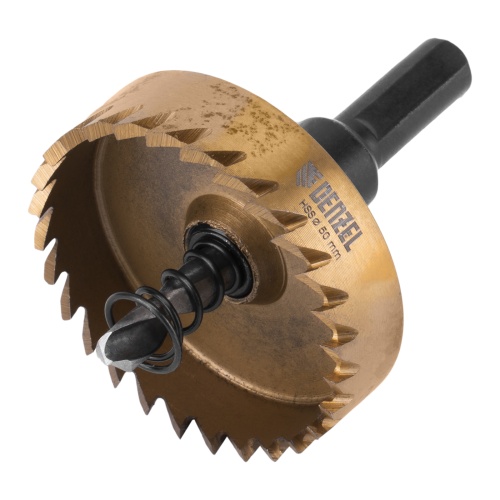 Коронка по металлу HSS, 50 мм, нитридтитановое покрытие Denzel купить в Москве с доставкой по всей России | ProtosMarket.ru