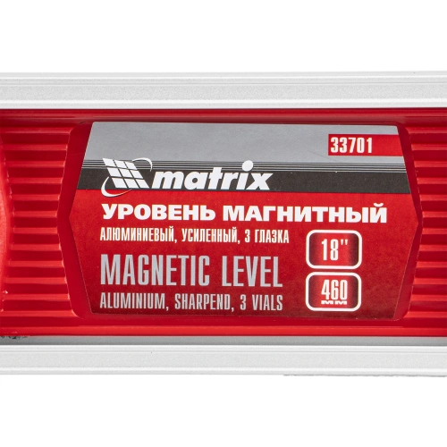 Уровень магнитный, 460 мм, 3 глазка Matrix купить в Москве с доставкой по всей России | ProtosMarket.ru