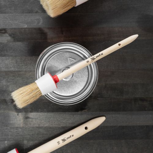 Кисть круглая № 6 (30 мм) натуральная щетина, деревянная ручка MTX купить в Москве с доставкой по всей России | ProtosMarket.ru