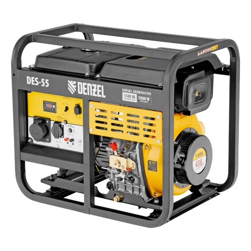 Генератор дизельный DES-55, 5,5 кВт, 230 В, 11 л, ручной стартер Denzel купить в Москве с доставкой по всей России | ProtosMarket.ru