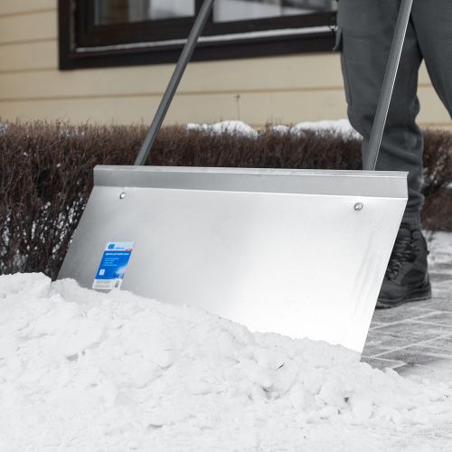 Движок для уборки снега, стальной, оцинкованный, 750 х 410 х 1100 мм, стальная рукоятка, Сибртех купить в Москве с доставкой по всей России | ProtosMarket.ru