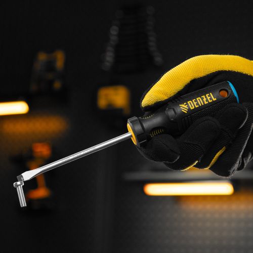 Отвертка, SL5x100 мм, S2, 3к рукоятка Denzel купить в Москве с доставкой по всей России | ProtosMarket.ru