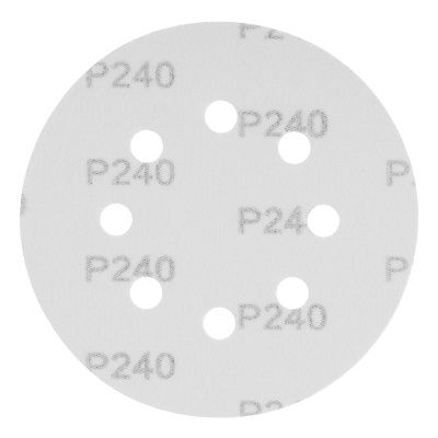 Круг абразивный на ворсовой подложке под "липучку", перфорированный, P 240, 125 мм, 5 шт Matrix купить в Москве с доставкой по всей России | ProtosMarket.ru