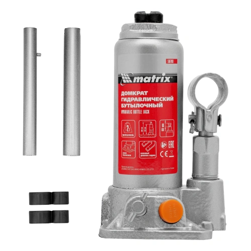 Домкрат гидравлический бутылочный, 2 т, h подъема 158-308 мм Matrix купить в Москве с доставкой по всей России | ProtosMarket.ru