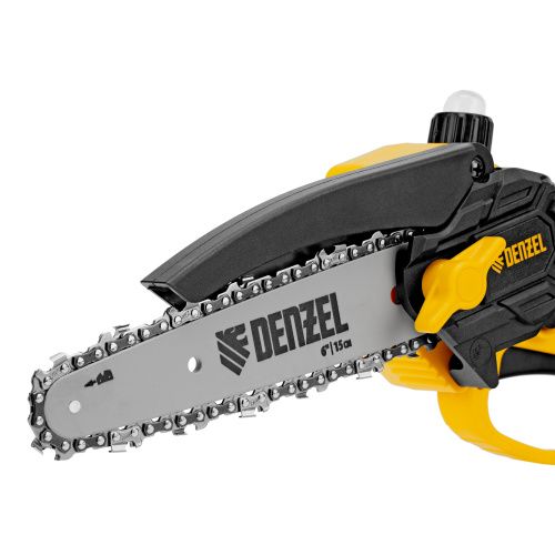 Цепная мини-пила аккумуляторная бесщет., CCS-150, шина 150 мм, Li-Ion, 20 В Denzel купить в Москве с доставкой по всей России | ProtosMarket.ru