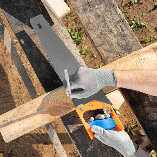 Ножовка по дереву, 400 мм, шаг зубьев 4 мм, пластиковая рукоятка купить в Москве с доставкой по всей России | ProtosMarket.ru