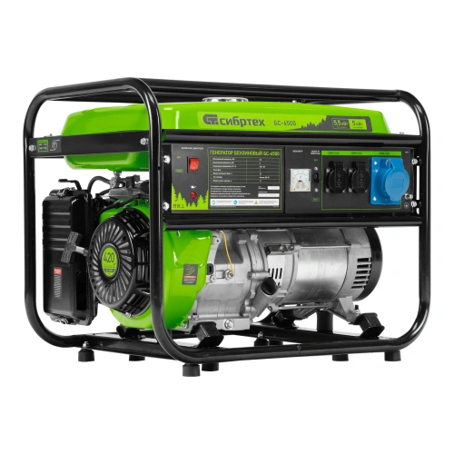 Генератор бензиновый БС-6500, 5.5 кВт, 230В, четырехтактный, 25 л, ручной стартер Сибртех купить в Москве с доставкой по всей России | ProtosMarket.ru