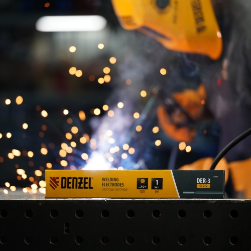Электроды DER-3, диам. 2,5 мм, 1 кг., рутиловое покрытие Denzel купить в Москве с доставкой по всей России | ProtosMarket.ru