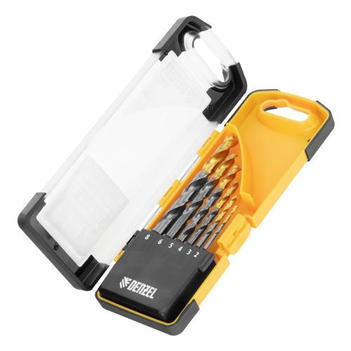 Набор сверл по металлу, 2-8мм, Р6М5К8-TiN, Golden Tip, 6 шт Denzel купить в Москве с доставкой по всей России | ProtosMarket.ru