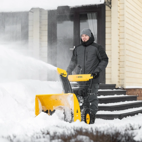 Бензиновая снегоуборочная машина SBM 610, 212 cc, ручной старт, фара Denzel купить в Москве с доставкой по всей России | ProtosMarket.ru