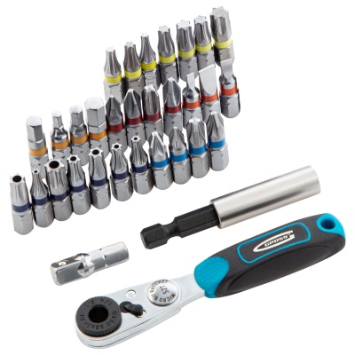 Набор бит, 1/4, магнитный адаптер, сталь S2, пластиковый кейс, 33 предмета Gross купить в Москве с доставкой по всей России | ProtosMarket.ru