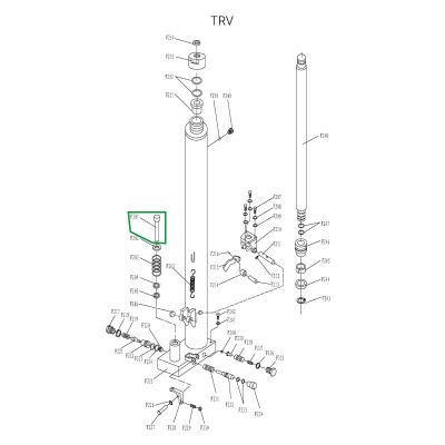Шток нагнетательный гидроузла для TRV1025/1525 купить в Москве с доставкой по всей России | ProtosMarket.ru