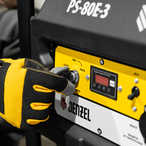 Генератор бензиновый PS 80 E-3, 6.6 кВт, 400 В, 25 л, электростартер Denzel купить в Москве с доставкой по всей России | ProtosMarket.ru
