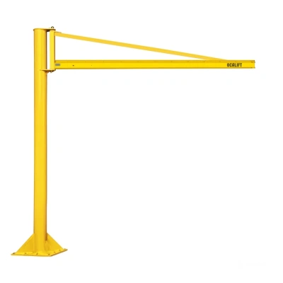 Кран консольный поворотный на колонне гп 500кг стрела 3м высота 3м, ручной, КБК профиль