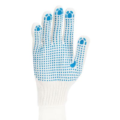 Перчатки х/б, ПВХ покрытие, "Точка", 7 класс купить в Москве с доставкой по всей России | ProtosMarket.ru