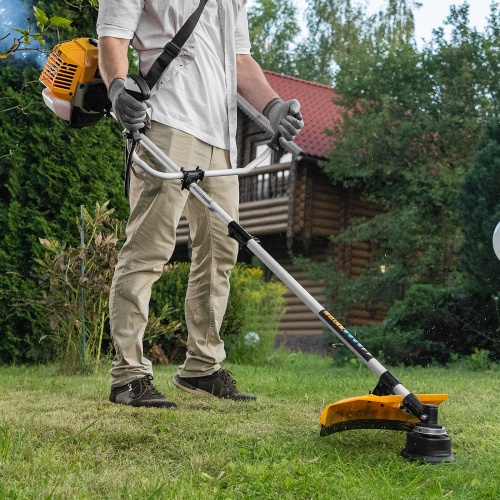 Триммер бензиновый DR-43S, 43 см3, разъемная штанга, состоит из 2 частей Denzel купить в Москве с доставкой по всей России | ProtosMarket.ru