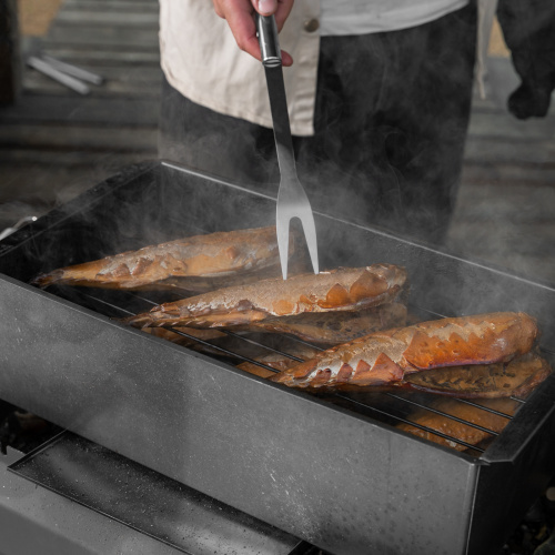 Коптильня двухъярусная 420 x 270 x 175 мм, нержавеющая сталь, 0.8 мм. с поддоном, Camping Palisad купить в Москве с доставкой по всей России | ProtosMarket.ru