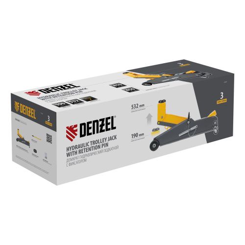 Домкрат гидравлический подкатной с фиксатором, 3 т, 190-532 мм, SUV Denzel купить в Москве с доставкой по всей России | ProtosMarket.ru