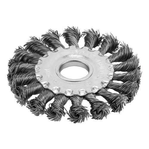 Щетка для УШМ, 100 мм, посадка 22.2 мм, плоская, крученая проволока 0.5 мм Сибртех купить в Москве с доставкой по всей России | ProtosMarket.ru