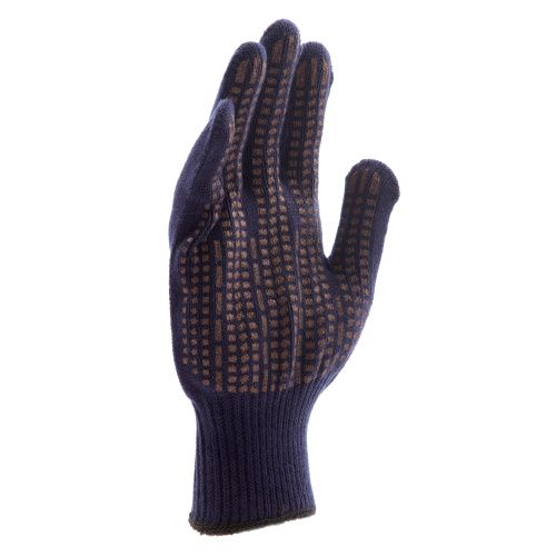 Перчатки трикотажные, акрил, ПВХ гель, "Протектор", синий, оверлок Сибртех купить в Москве с доставкой по всей России | ProtosMarket.ru