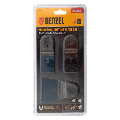 Набор насадок для МФИ по дереву и металлу, 3 шт Denzel купить в Москве с доставкой по всей России | ProtosMarket.ru