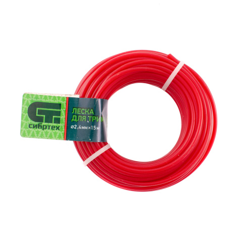 Леска для триммера круглая, 2.4 мм х 15 м, Сибртех купить в Москве с доставкой по всей России | ProtosMarket.ru